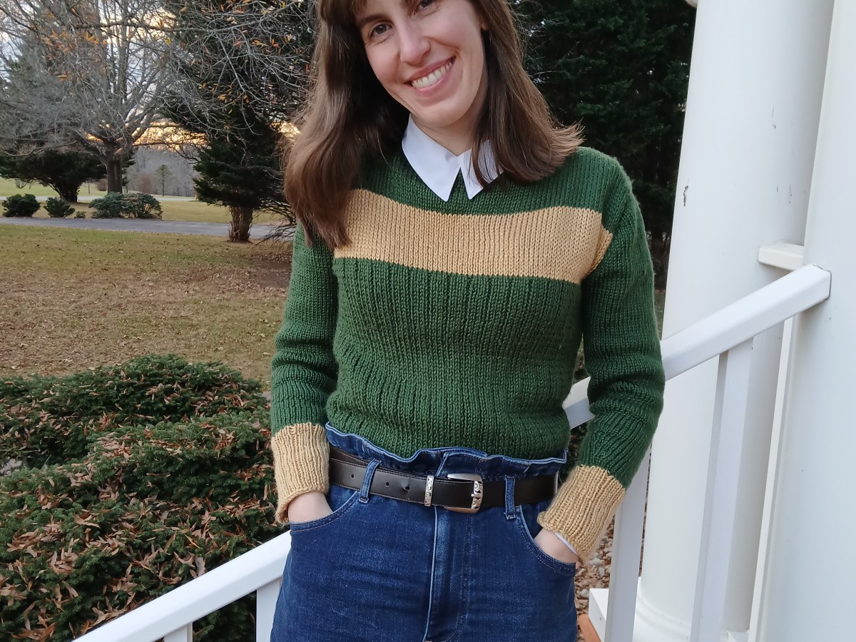 I Knit This Sweater…from leftover VBS&nbsp;yarn